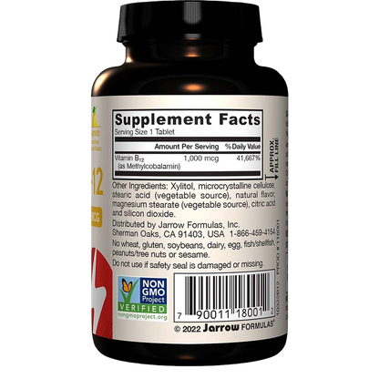Vitamin Methyl B-12, 1000mcg, Lemon Flavour