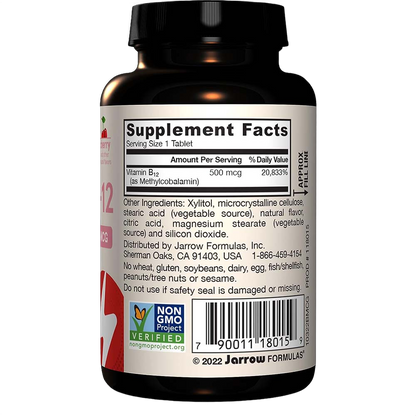 Vitamin Methyl B-12, 500mcg, Cherry Flavour