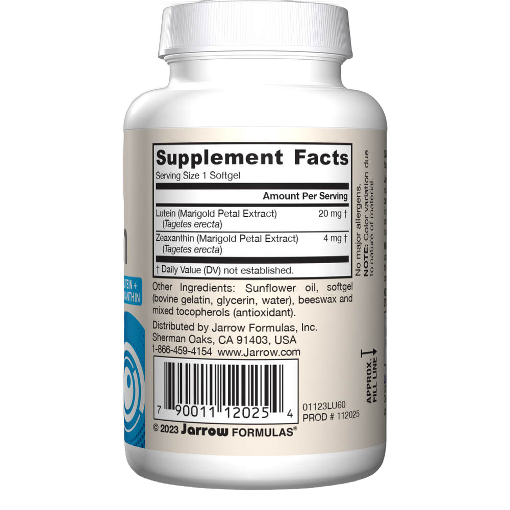 20 mg de lutéine et 4 mg de zéaxanthine