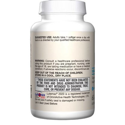 20 mg de lutéine et 4 mg de zéaxanthine