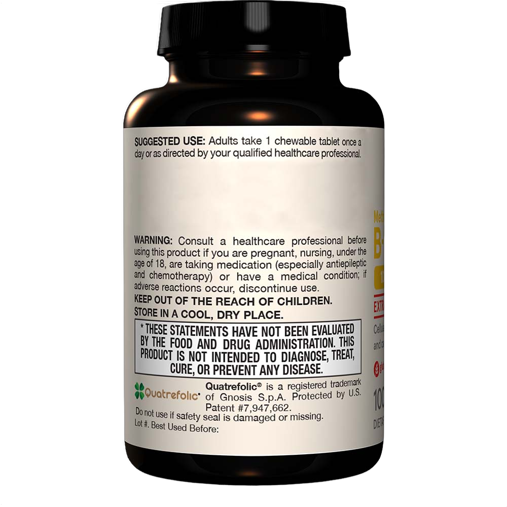 Vitamin Methyl B-12 & Methyl Folate, Lemon Flavour