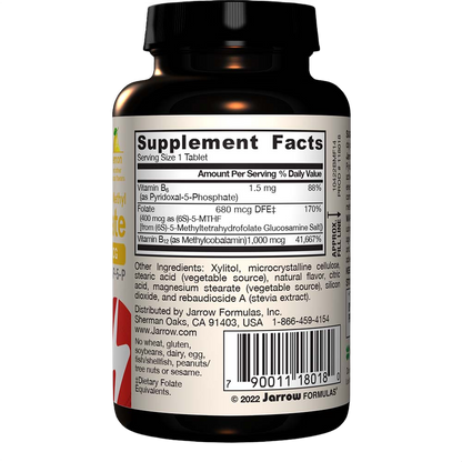 Vitamina metil B-12 e metilfolato, aroma limone
