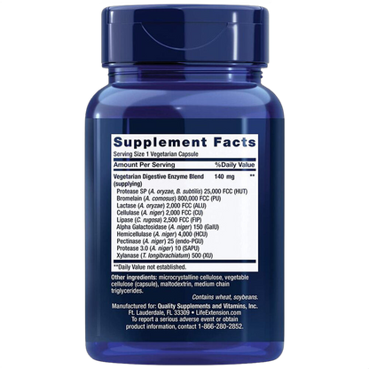 Enhanced Super, Enzymes digestives