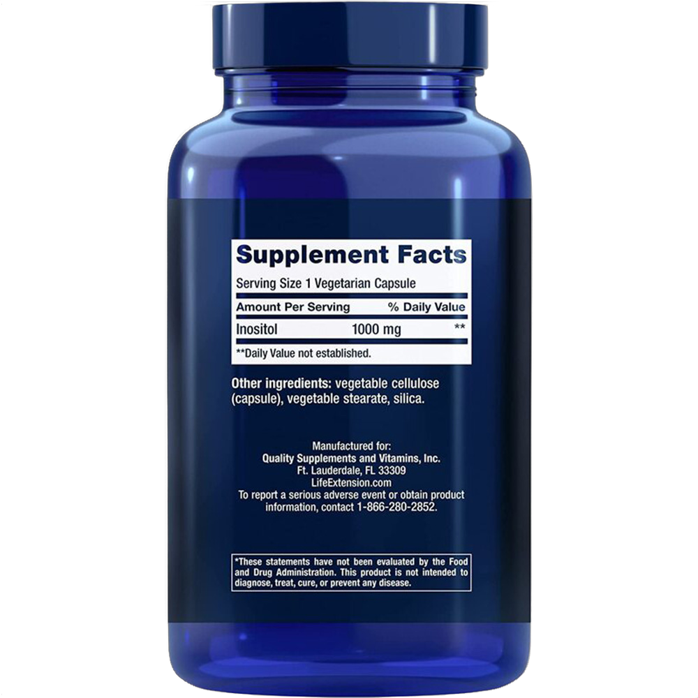 Cápsulas de inositol, 1.000 mg