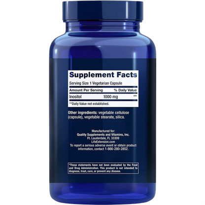 Cápsulas de inositol, 1.000 mg