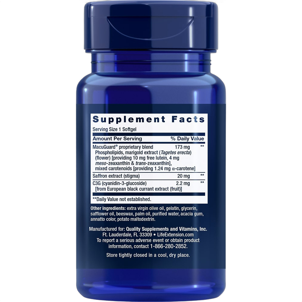 MacuGuard, Soutien oculaire au safran