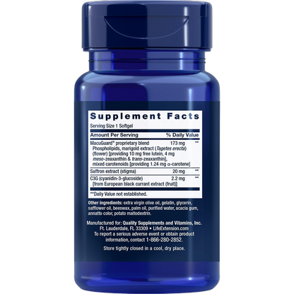 MacuGuard, Soutien oculaire au safran