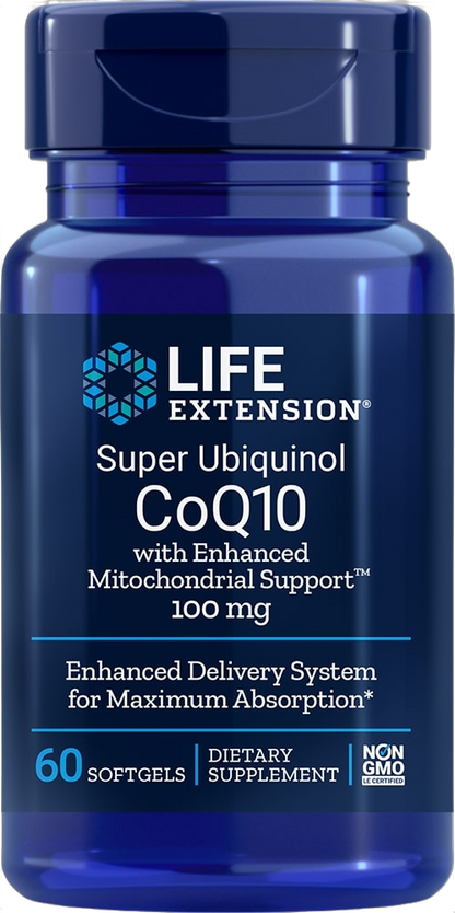 Super, Ubiquinolo CoQ10 con supporto mitocondriale potenziato, 100 mg