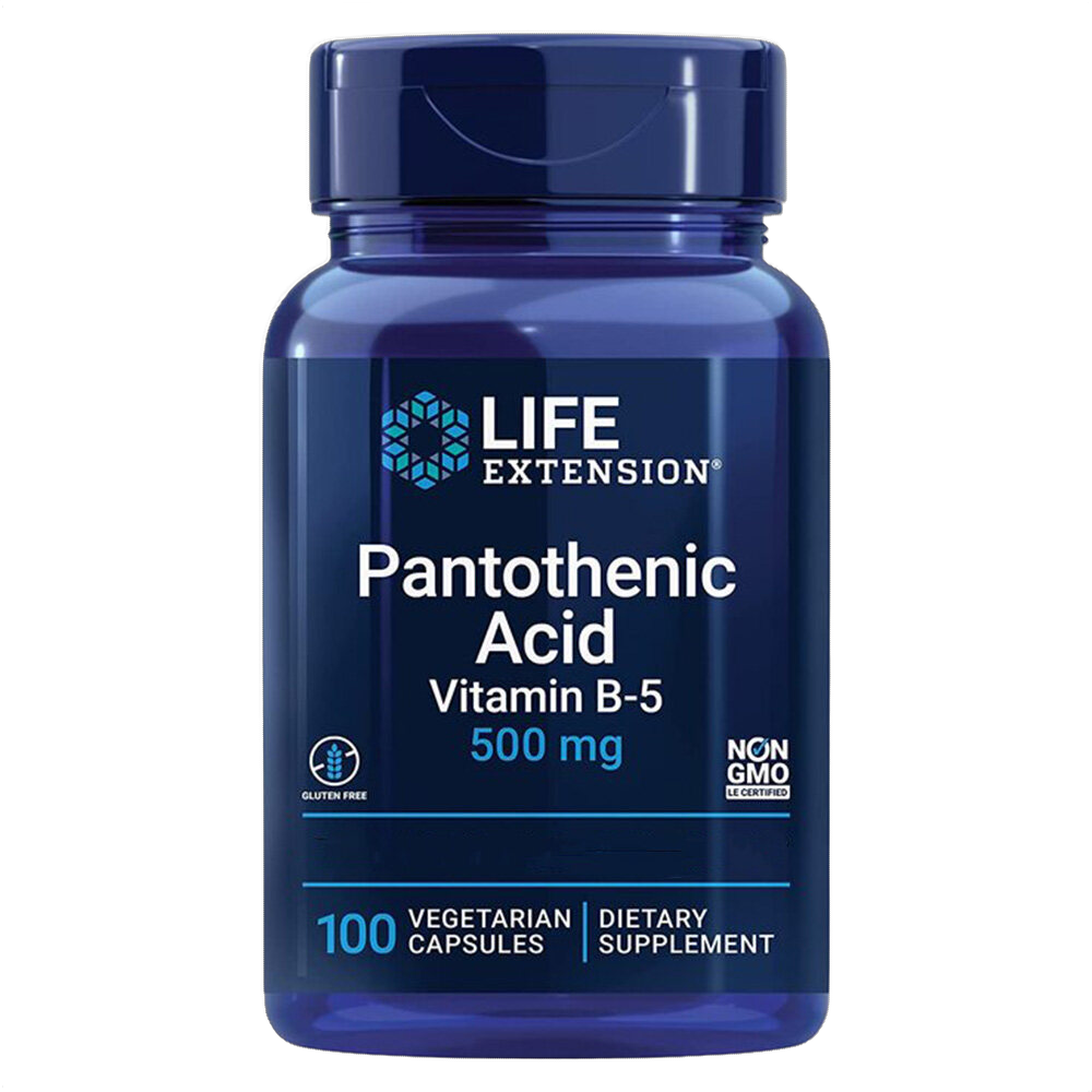 Acide pantothénique (Vitamine B5), 500 mg