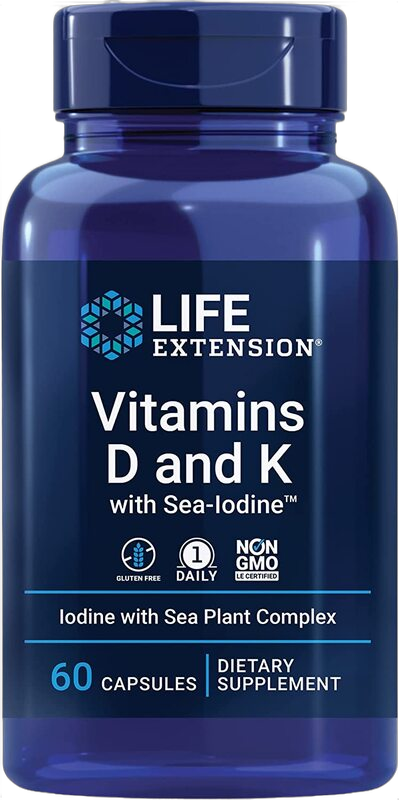 Vitamins D and K with Sea-Iodine
