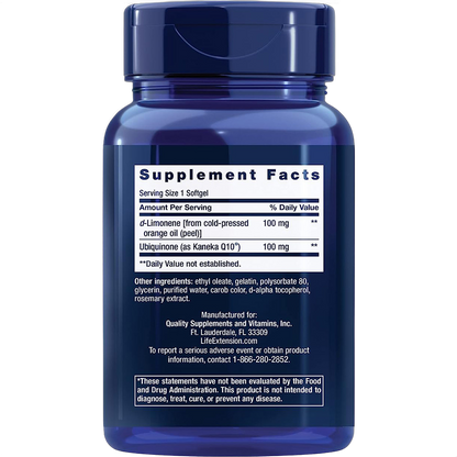 CoQ10 (ubichinone) super assorbibile con d-limonene, 100 mg