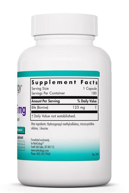 Bile de buey, 125 mg
