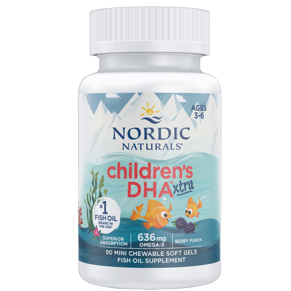 Children's DHA Xtra, (pour enfants), 636 mg d'oméga-3, saveur punch aux baies