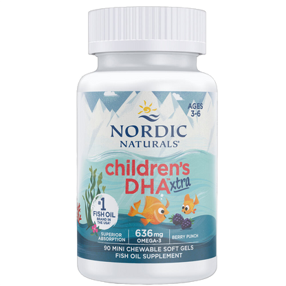 Children's DHA Xtra, (pour enfants), 636 mg d'oméga-3, saveur punch aux baies
