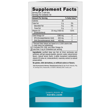 Ultimate Omega-D3, Olio di pesce, 1.280 mg, aroma limone