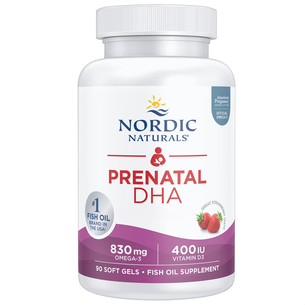Prenatal DH, Oméga-3, 830 mg avec vitamine D3, saveur fraise