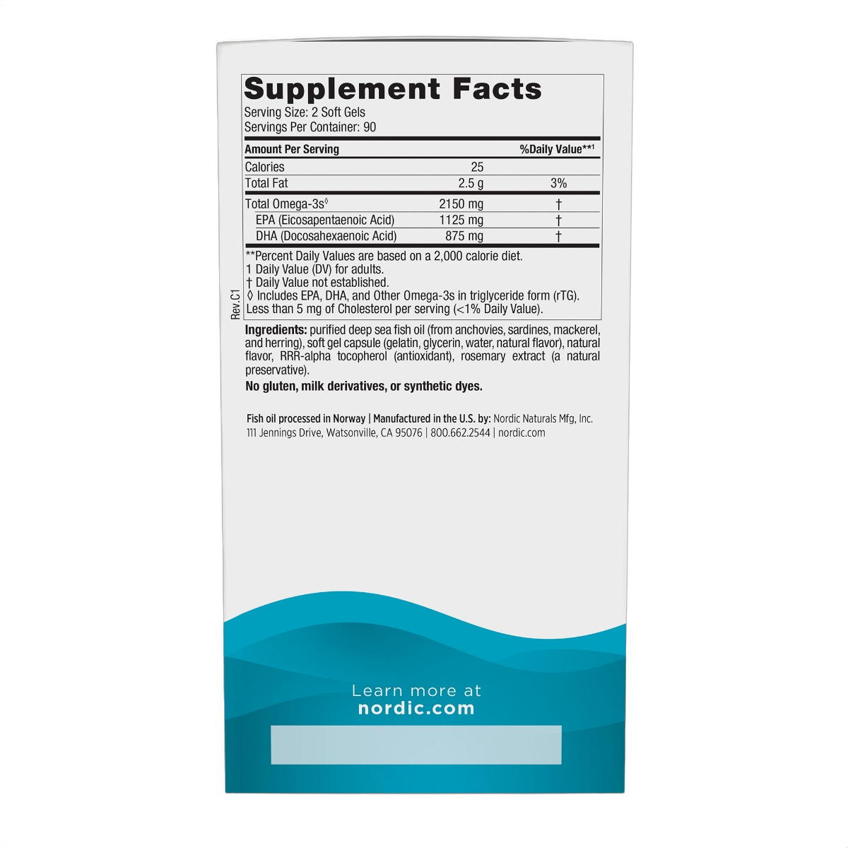 Ultimate Omega 2X,, Olio di pesce Omega-3, 2.150 mg