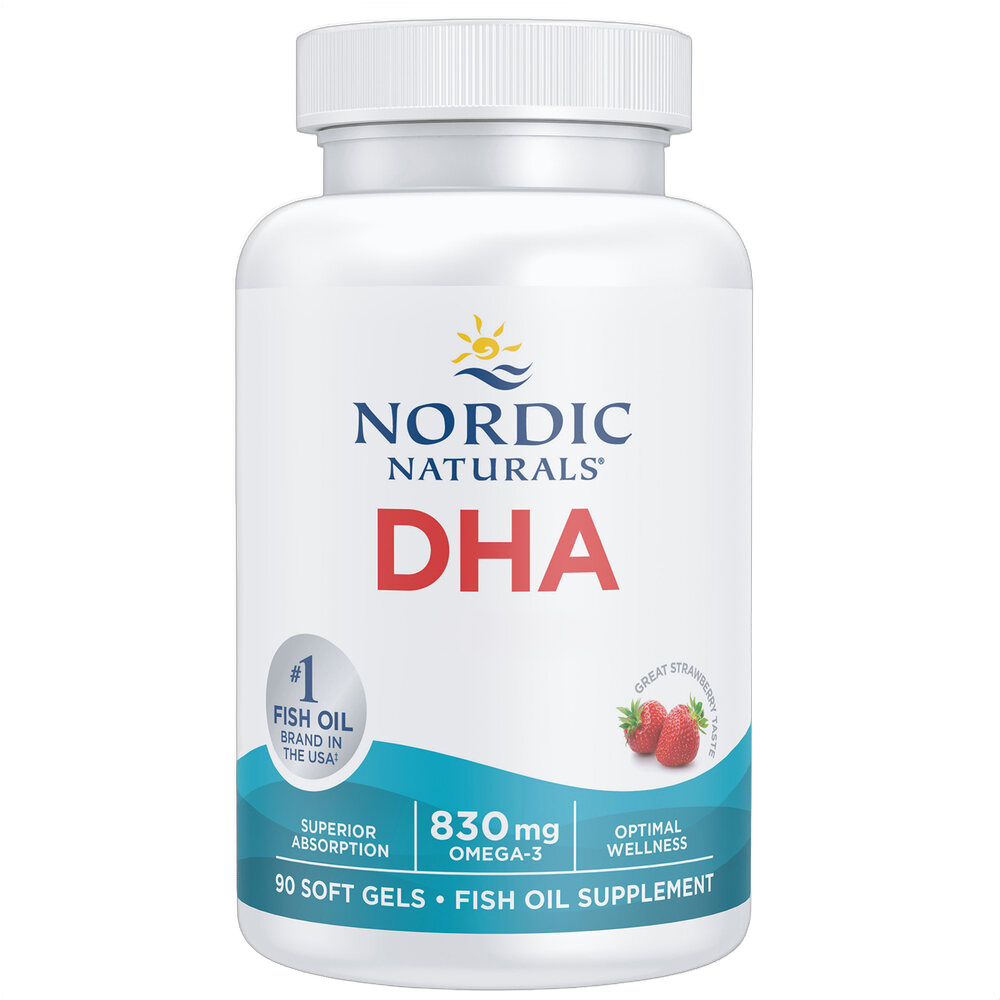 DHA, 830 mg, sabor a fresa