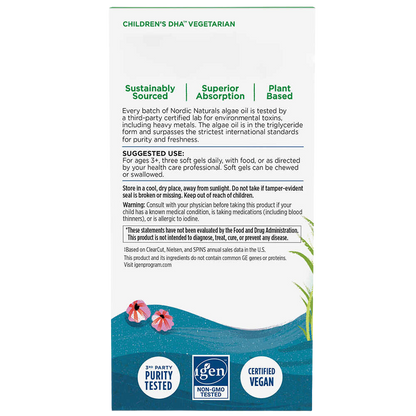 DHA vegetariano per bambini, 375 mg, gusto limonata ai frutti di bosco