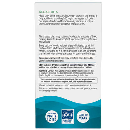 Algae DHA, 500 mg