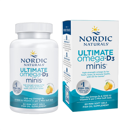 Ultimate Omega-D3, Olio di pesce, 1.120 mg di omega-3 più D3, limone