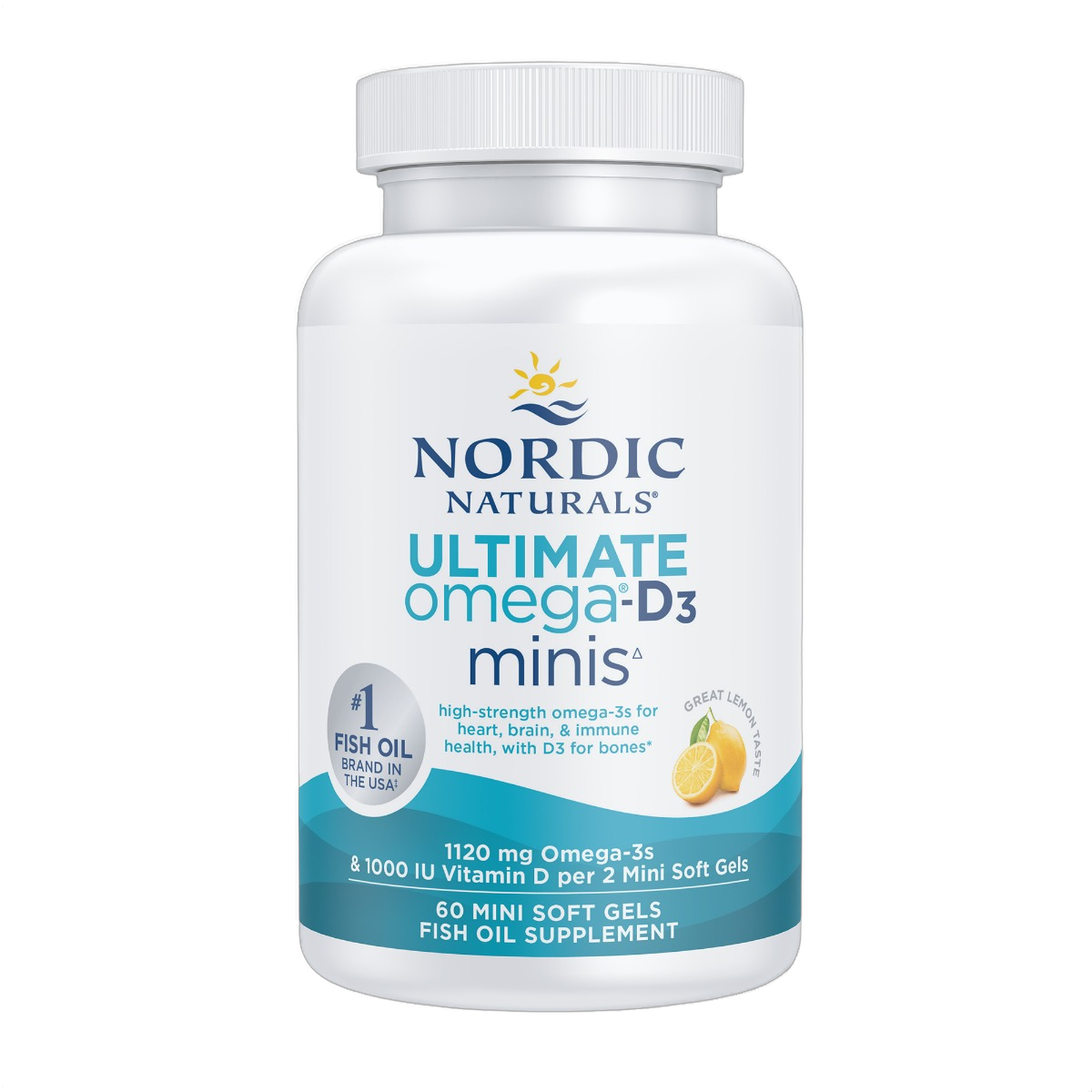 Ultimate Omega-D3, Olio di pesce, 1.120 mg di omega-3 più D3, limone