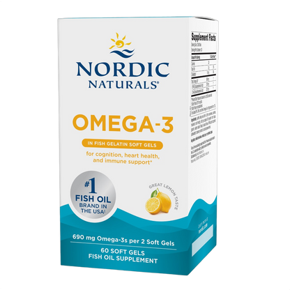 Olio di pesce Omega-3, 690 mg Omega-3, limone