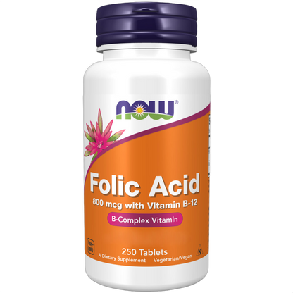 Acide folique, 800 mg + B-12 25 mg