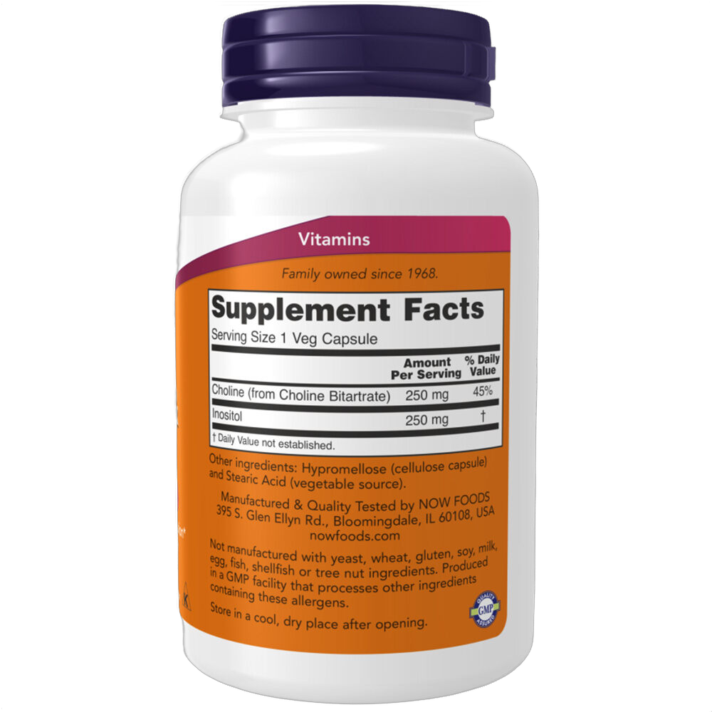 Colina e inositol, 500 mg