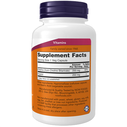 Colina e inositol, 500 mg