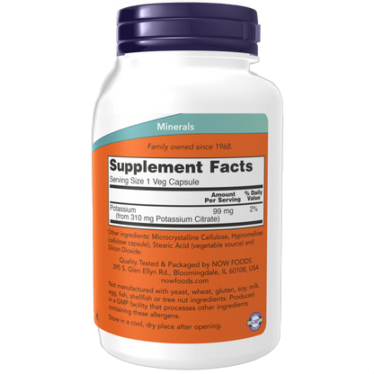 Citrate de potassium, 99 mg