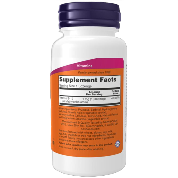 Methyl B-12 (Methylcobalamin), 1000mcg