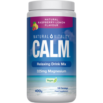 Bebida relajante CALM®, sabor frambuesa y limón