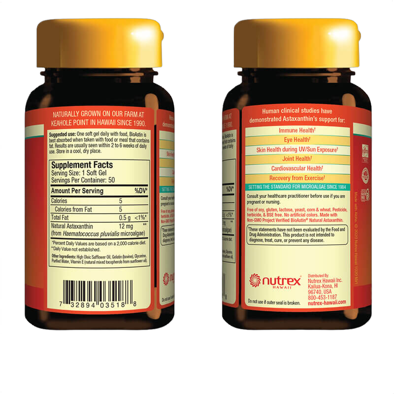BioAstin Hawaiian Astaxanthin, 12 mg