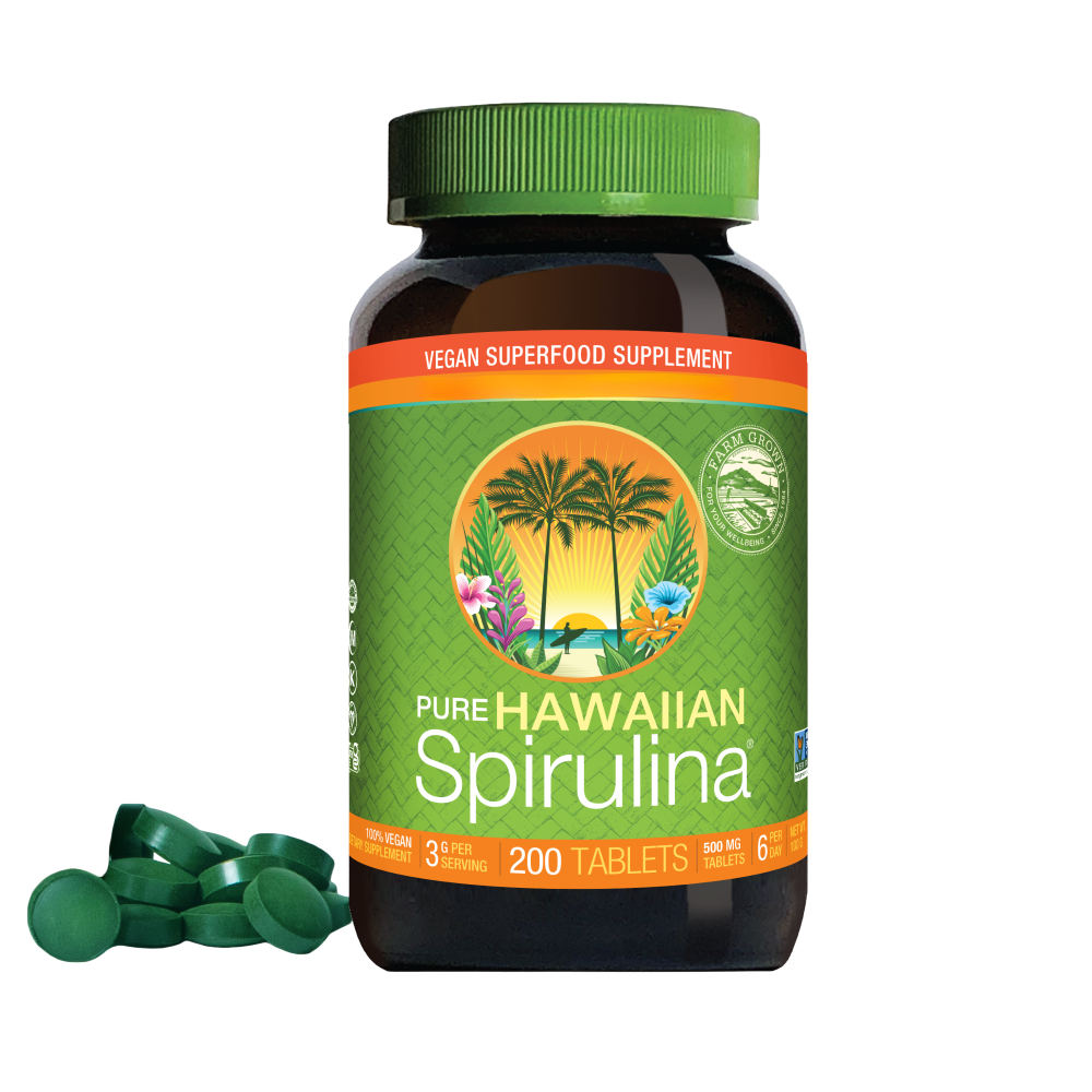 Espirulina de Hawái - 100 % vegana, 500 mg
