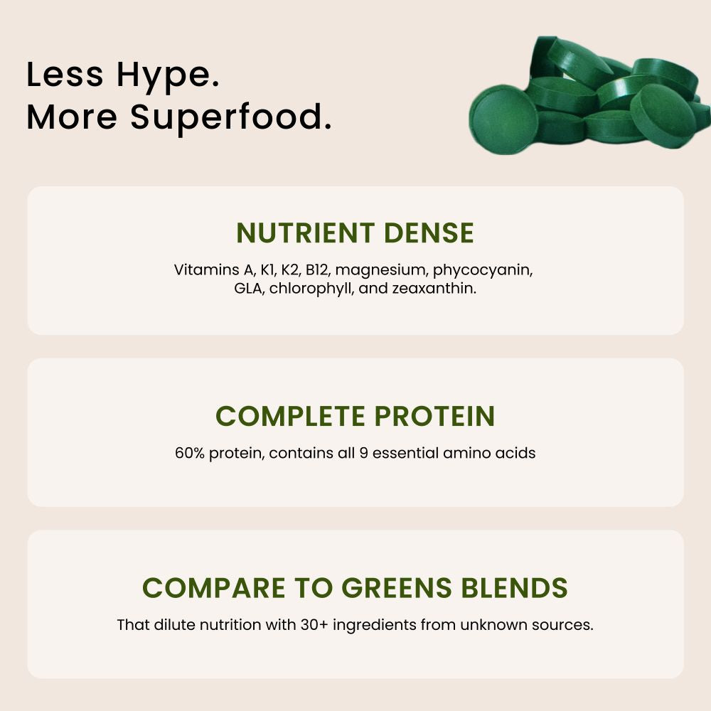 Espirulina de Hawái - 100 % vegana, 500 mg