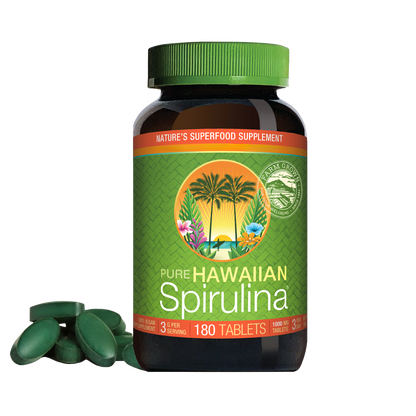 Espirulina de Hawái: 100 % vegana, 1.000 mg