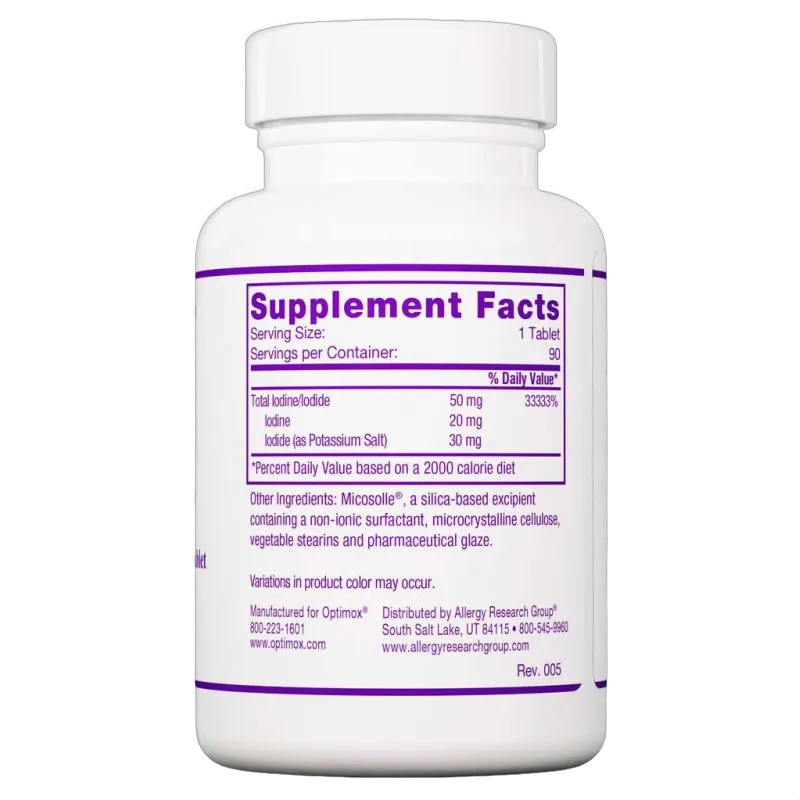 Iodoral, IOD-50, Iode/iodure de potassium haute puissance, 50 mg
