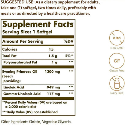 Evening Primrose Oil, 1300mg