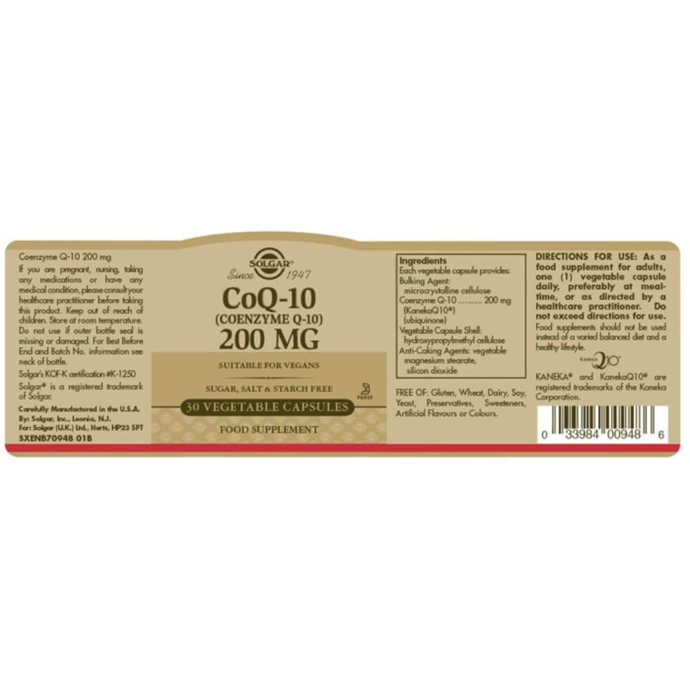 CoQ-10 (Coenzym Q-10), 200 mg