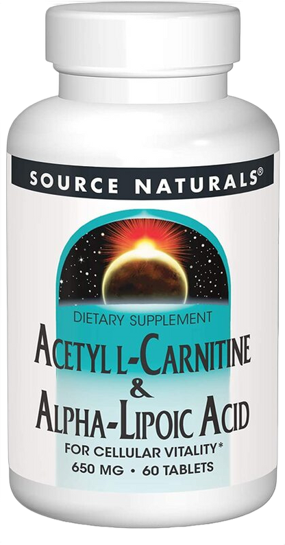 Acetyl L-Carnitine & Alpha-Lipoic Acid, 650mg