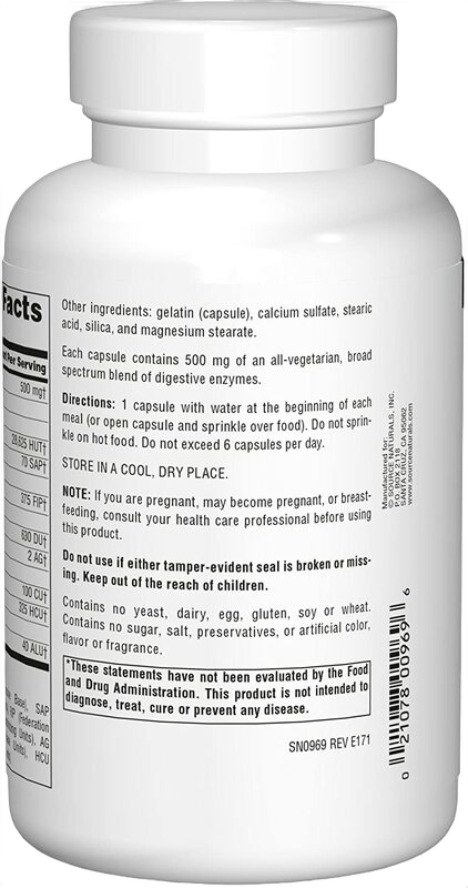 Enzimi essenziali quotidiani, 500 mg
