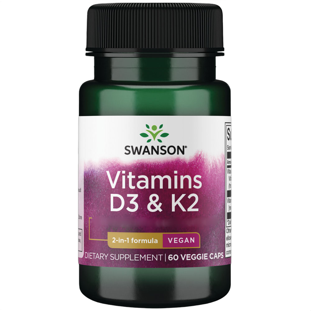 Vitaminas D3 y K2, 2.000 UI y 75 mg