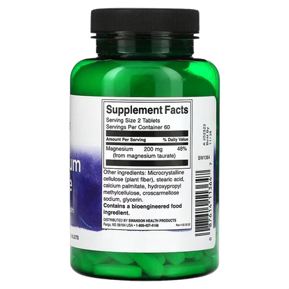 Taurato de magnesio, 100 mg