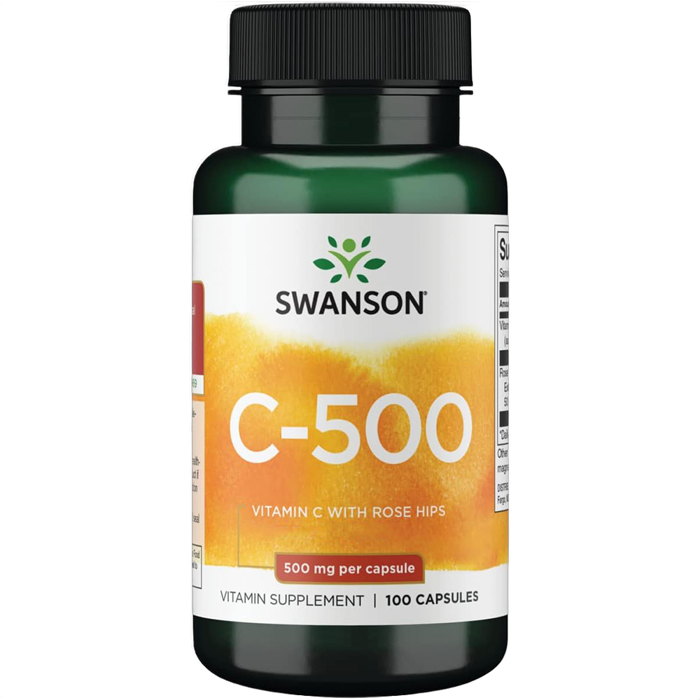 Vitamina C con escaramujo, 500 mg