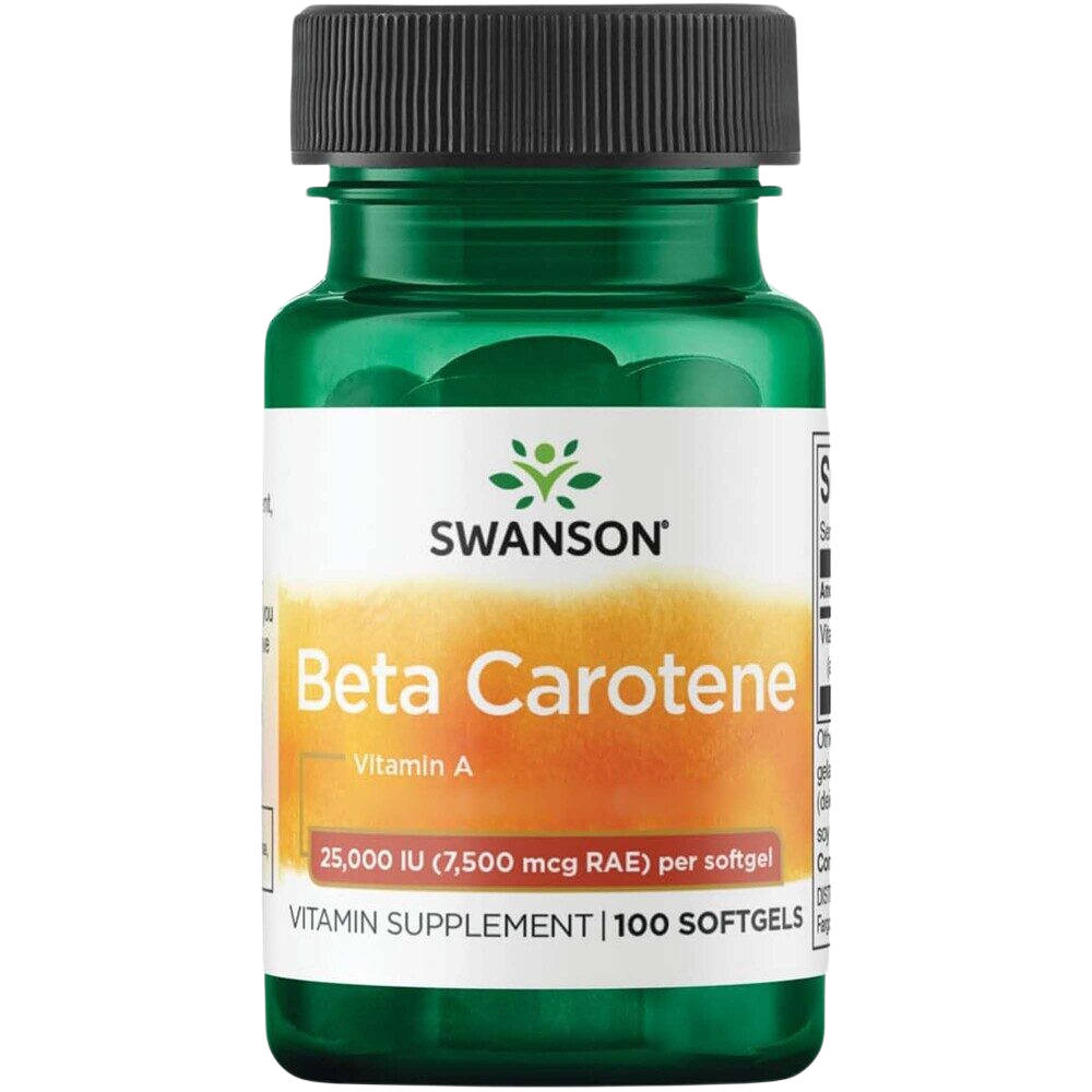 Beta carotene, 25.000 UI (7500 mcg)