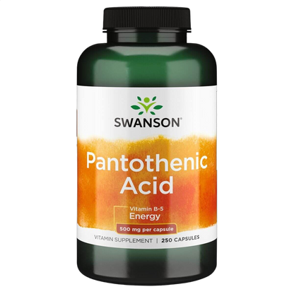 Acide pantothénique (Vitamine B5), 500 mg