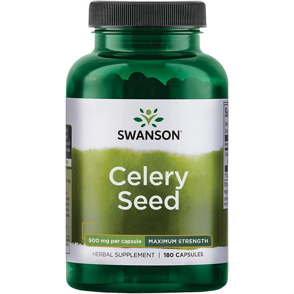 Celery Seed - Maximum Strength, Semi di sedano - Massima potenza, 500 mg