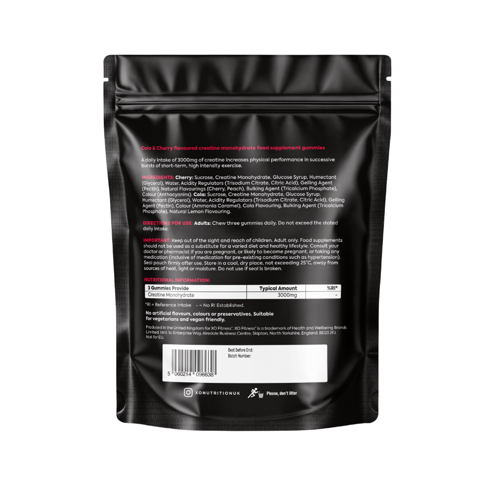 Kreatin-Gummibärchen, Kirsch-Cola-Geschmack, 3000 mg