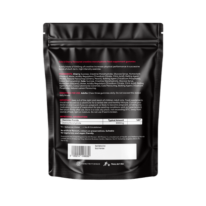Kreatin-Gummibärchen, Kirsch-Cola-Geschmack, 3000 mg
